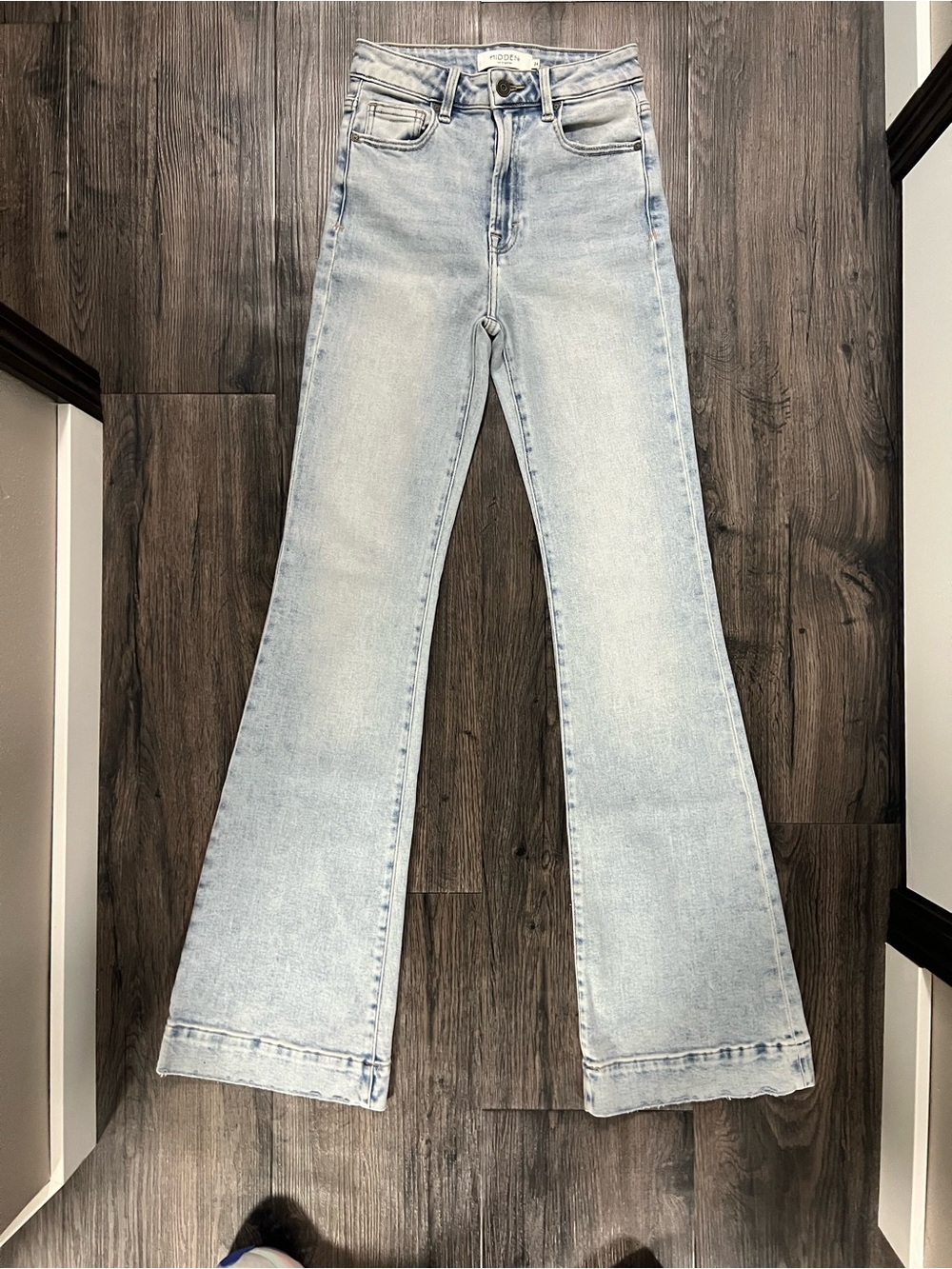 High-Rise Light Wash Flare Jeans